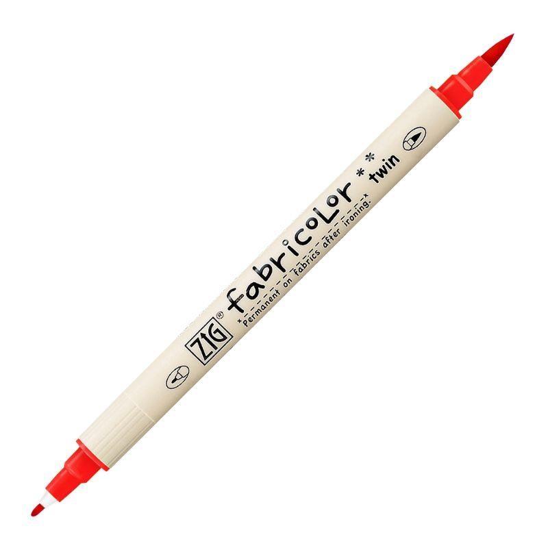 ZIG Fabricolor Twin Tip Marker 020 Red