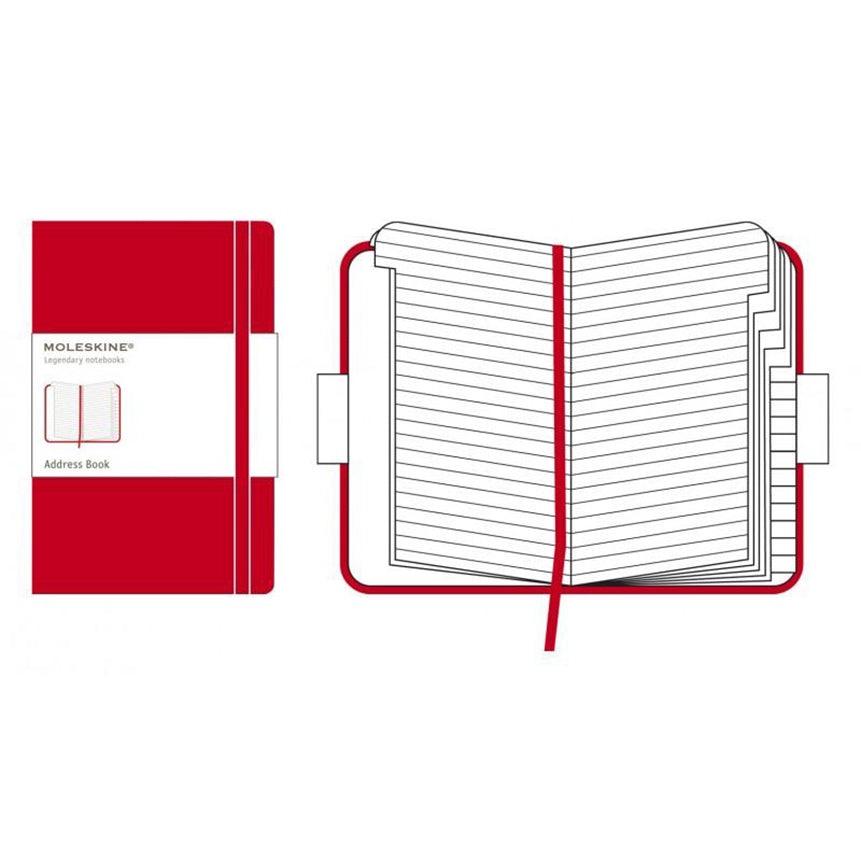 MOLESKINE Classic Address Book Pocket Hard Red