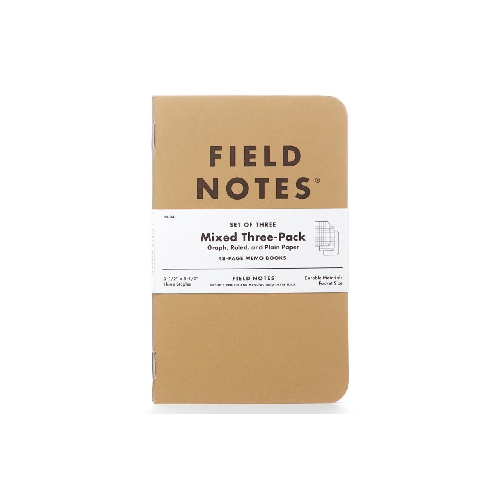 FIELD NOTES Original Kraft Mixed 3-Pack Default Title