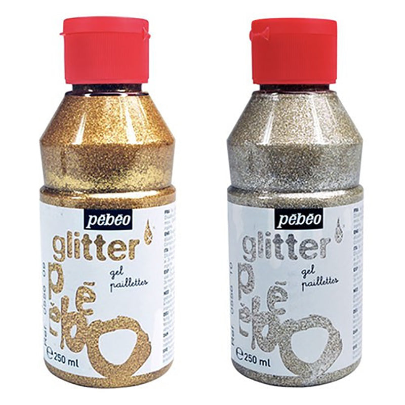 PEBEO Glitter Gel 250ml Silver