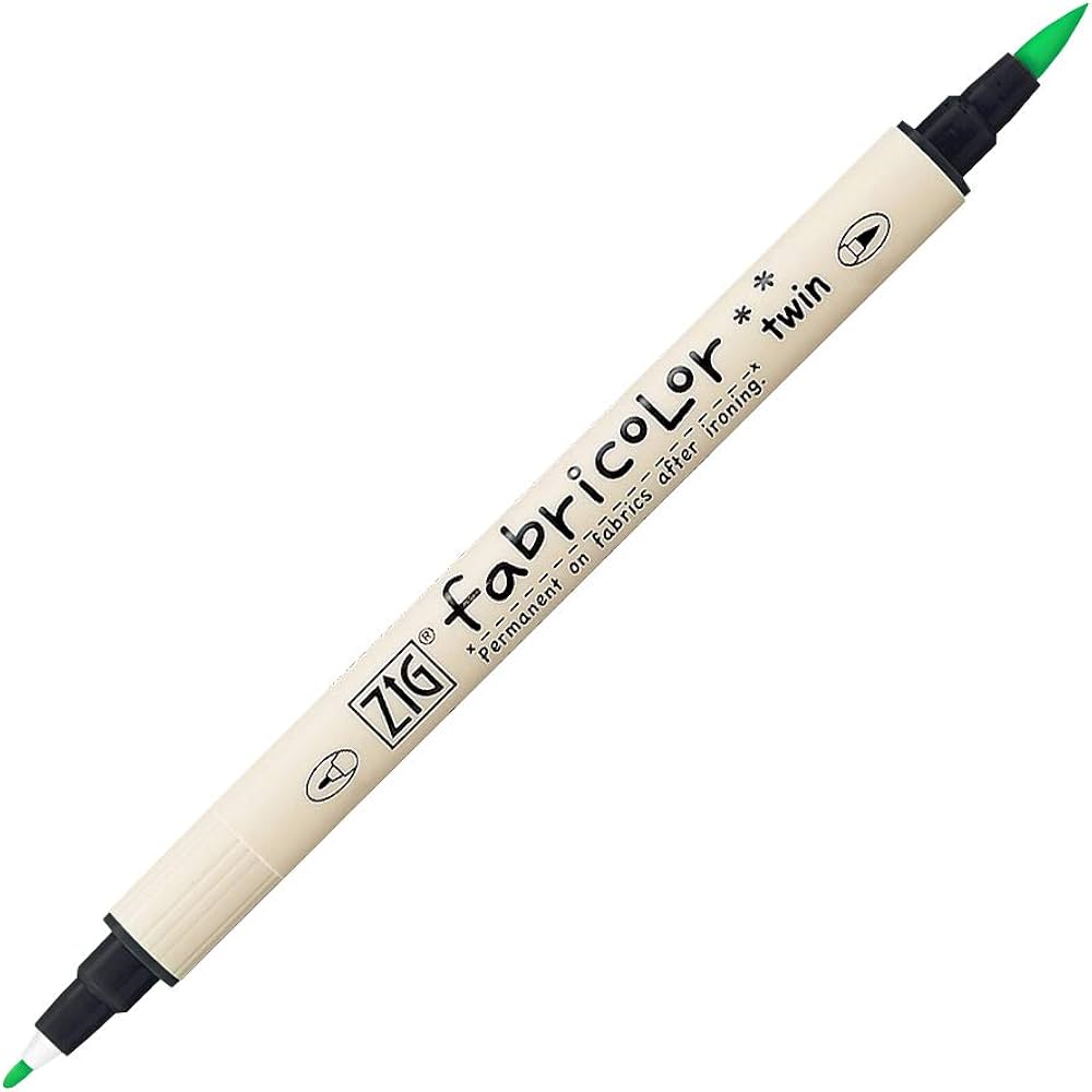 ZIG Fabricolor Twin Tip Marker 004 Fluo.Green