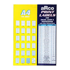 ARCO Print Labels A4 100s 1013 63.5x46.56mm 18/s