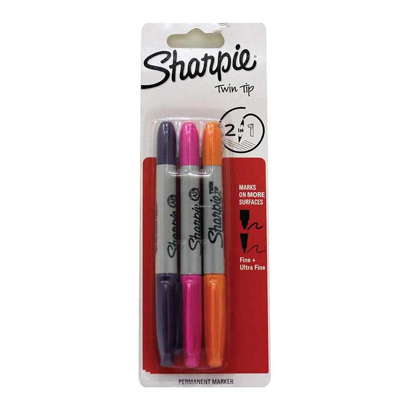 SHARPIE Twin Tip Marker VP Purple/Magenta/Orange