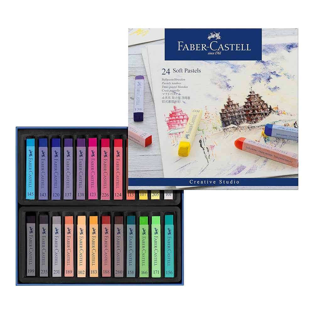 FABER-CASTELL Creative Studio Soft Pastels Cardboard of 24