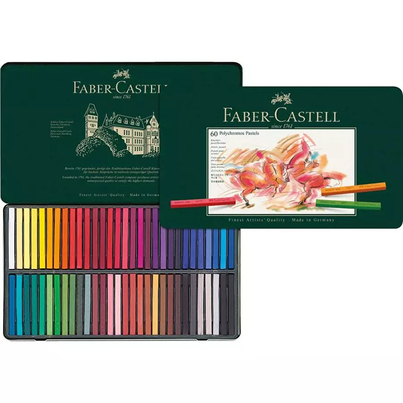 FABER-CASTELL Polychromos Pastel Crayon Tin of 60 128560