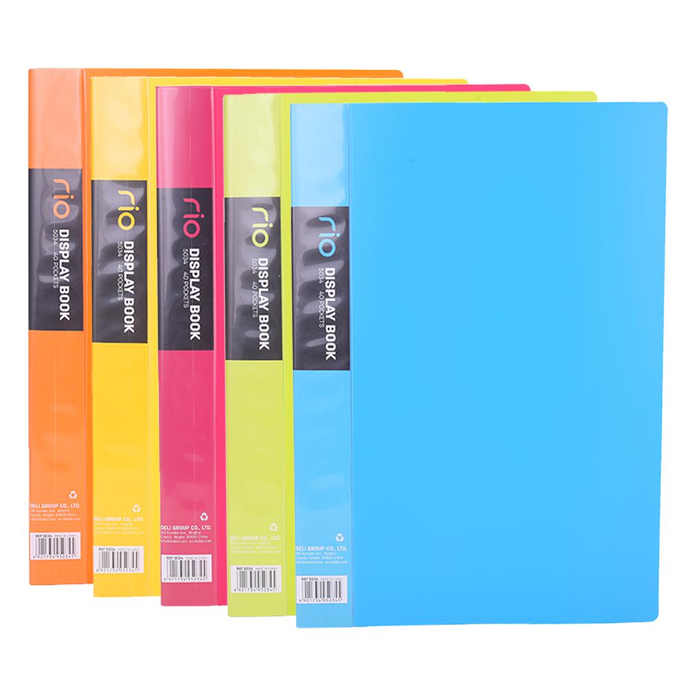 DELI rio & vivid Display Book E5034 A4 40 Pockets