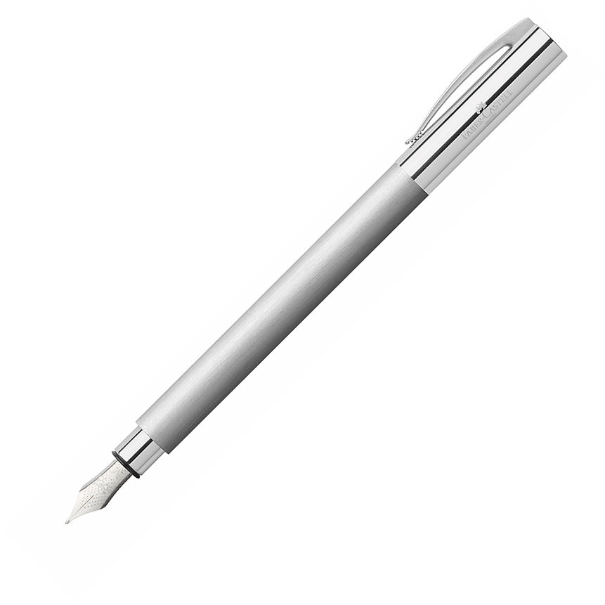 FABER-CASTELL DESIGN Ambition Stainless Steel Fountain Pen-Medium Default Title
