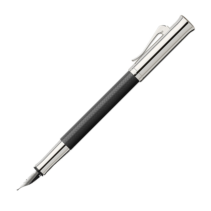 GRAF VON FABER CASTELL Guilloche Black Fountain Pen-Medium Default Title