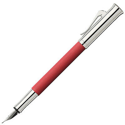GRAF VON FABER CASTELL Guilloche Coral Red Fountain Pen-Medium