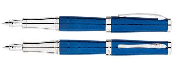 CROSS Sauvage Blue Crocodile Fountain Pen-M