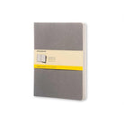 MOLESKINE Cahier XL Squared Pebble Grey Set of 3