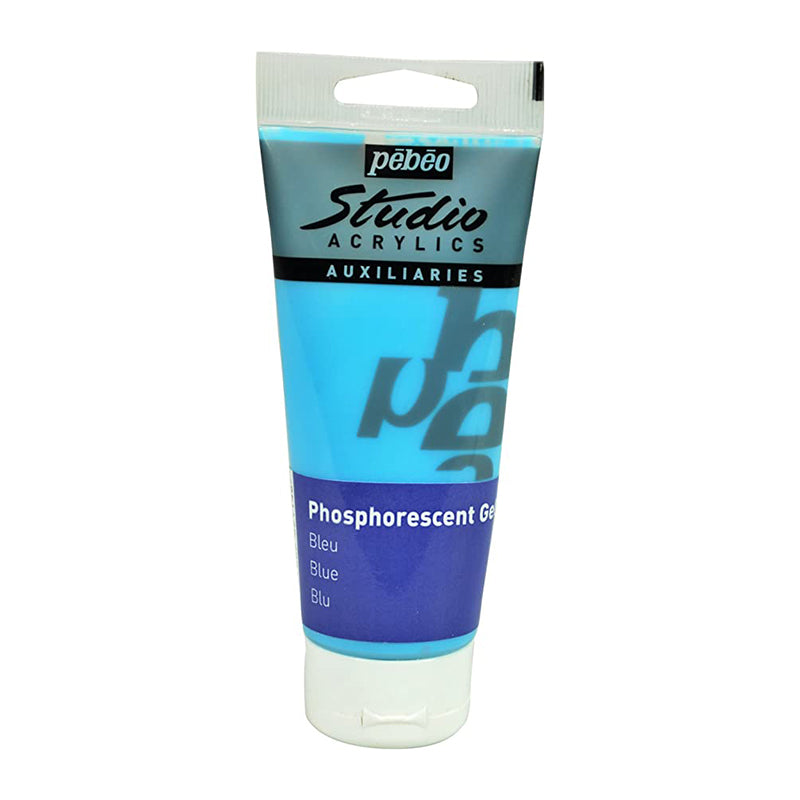 PEBEO Studio Acrylics Phosphorescent Gel 100ml Blu