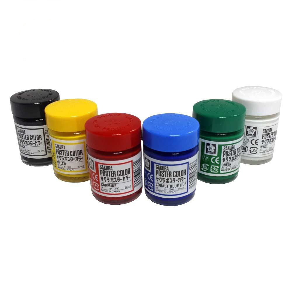 SAKURA Poster Colors 30ml 6 Col Set OLD