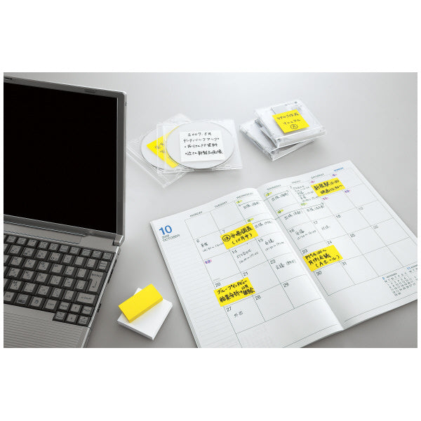 KOKUYO Dotliner Label Memo Pad 50x12.5mm Yellow Default Title