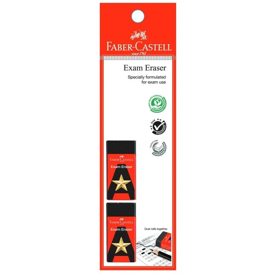 FABER-CASTELL Dust Free Eraser 187133 Exam Grade Black 2BC