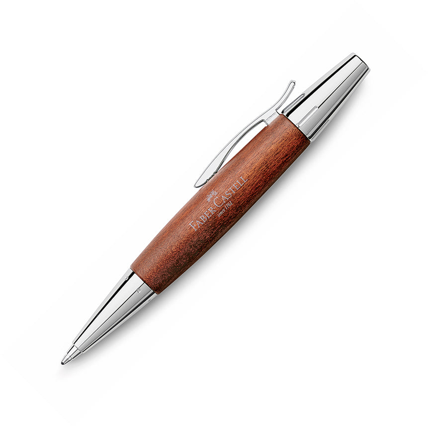 FABER-CASTELL DESIGN e-motion Pear Wood Brown Twist Ball Pen Default Title