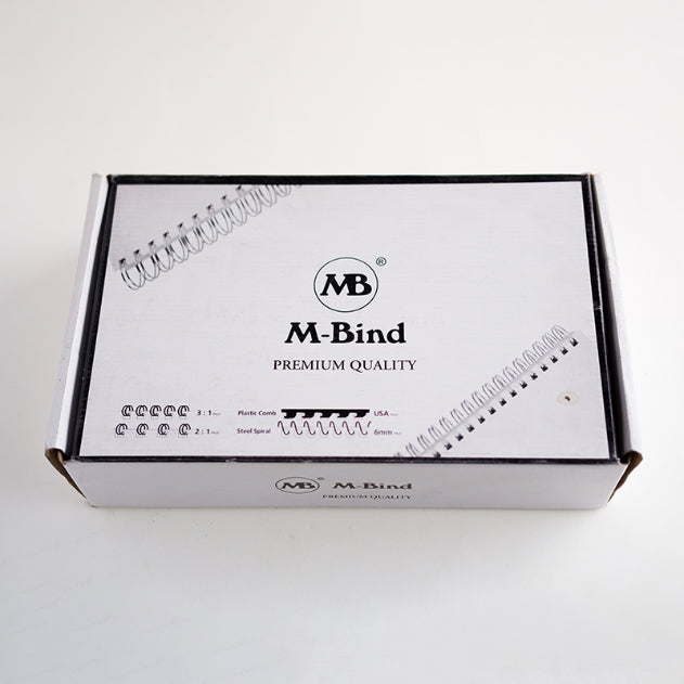 MB Wire-O 34-Loops 3:1 14.3mm 100/box-White