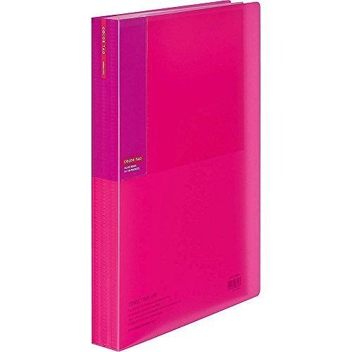 KOKUYO Color Tag Clear Book Bi-Colour 60s Pink Default Title