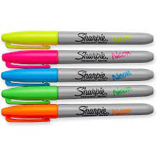 SHARPIE Fine Marker-Color Burst Set:NEON Asst 5s