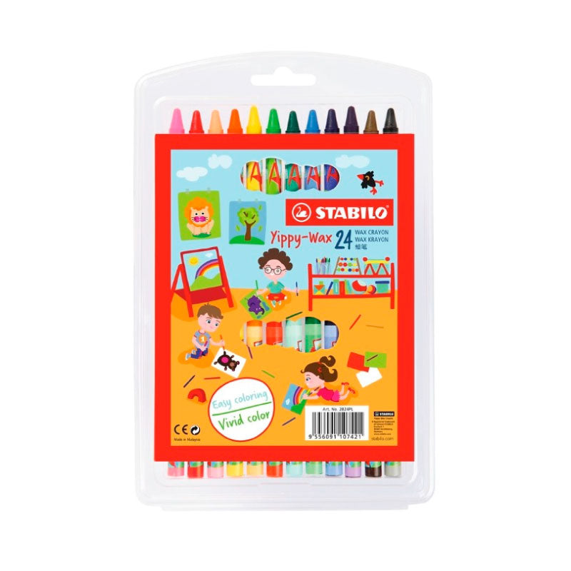 STABILO Yippy-Wax Jumbo Crayon Wallet of 24