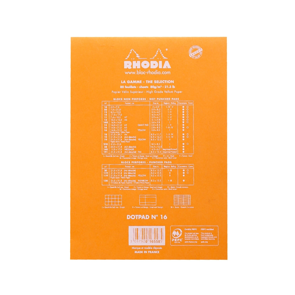 RHODIA Basics dotpad No.16 A5 148x210mm hsp Orange Default Title