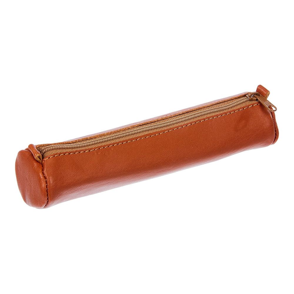 CLAIREFONTAINE Age Bag Leather Pencil Case S Rd 18.5x4cm Brown