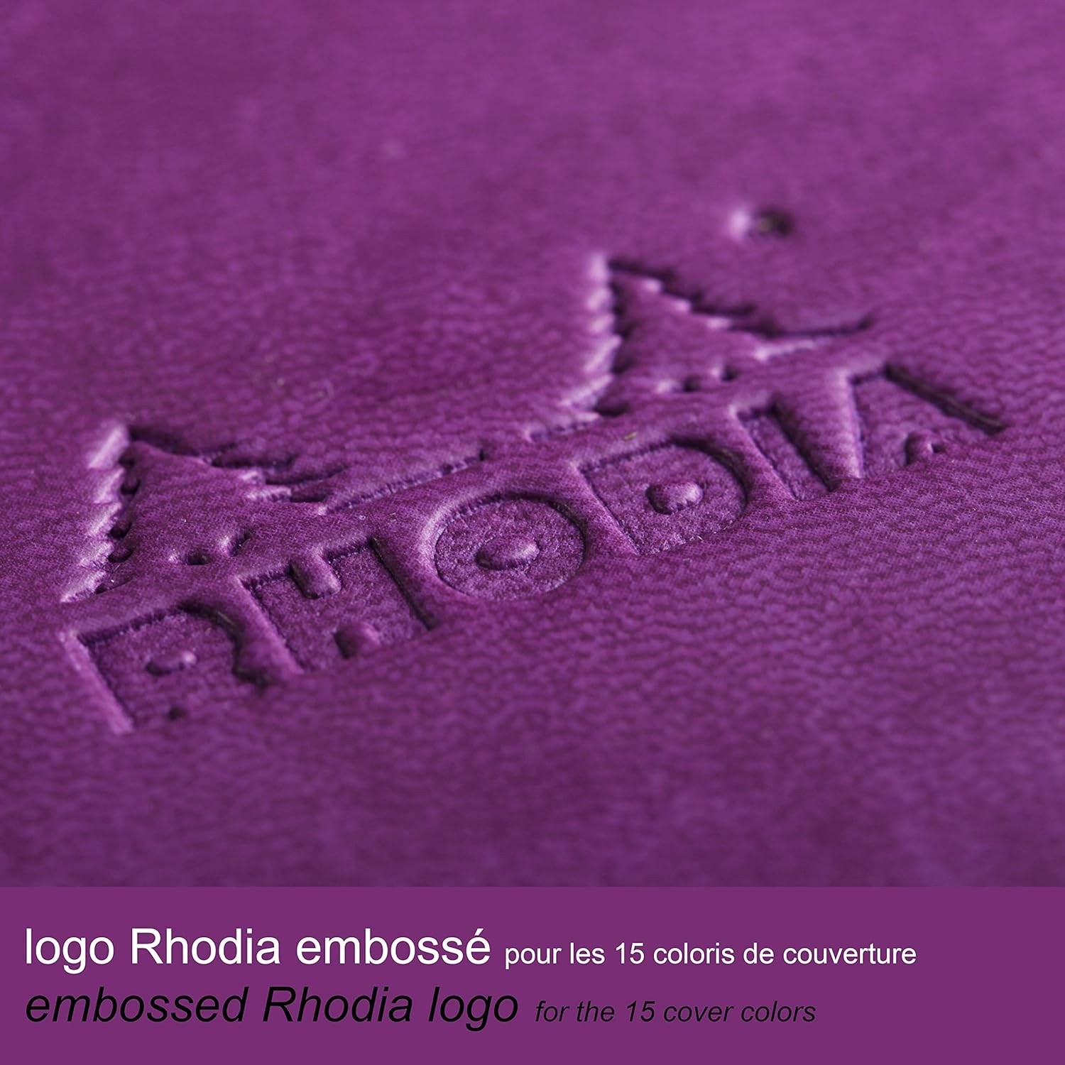 RHODIArama Webnotebook A6 Ivory Plain Hardcover-Purple