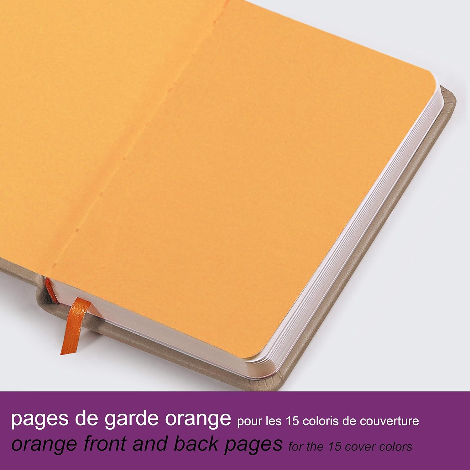 RHODIArama Webnotebook A6 Ivory Plain Hardcover-Purple