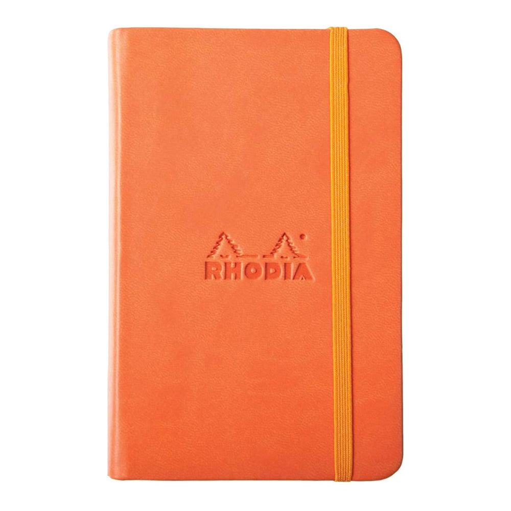 RHODIArama Webnotebook A6 Ivory Plain Hardcover-Tangerine