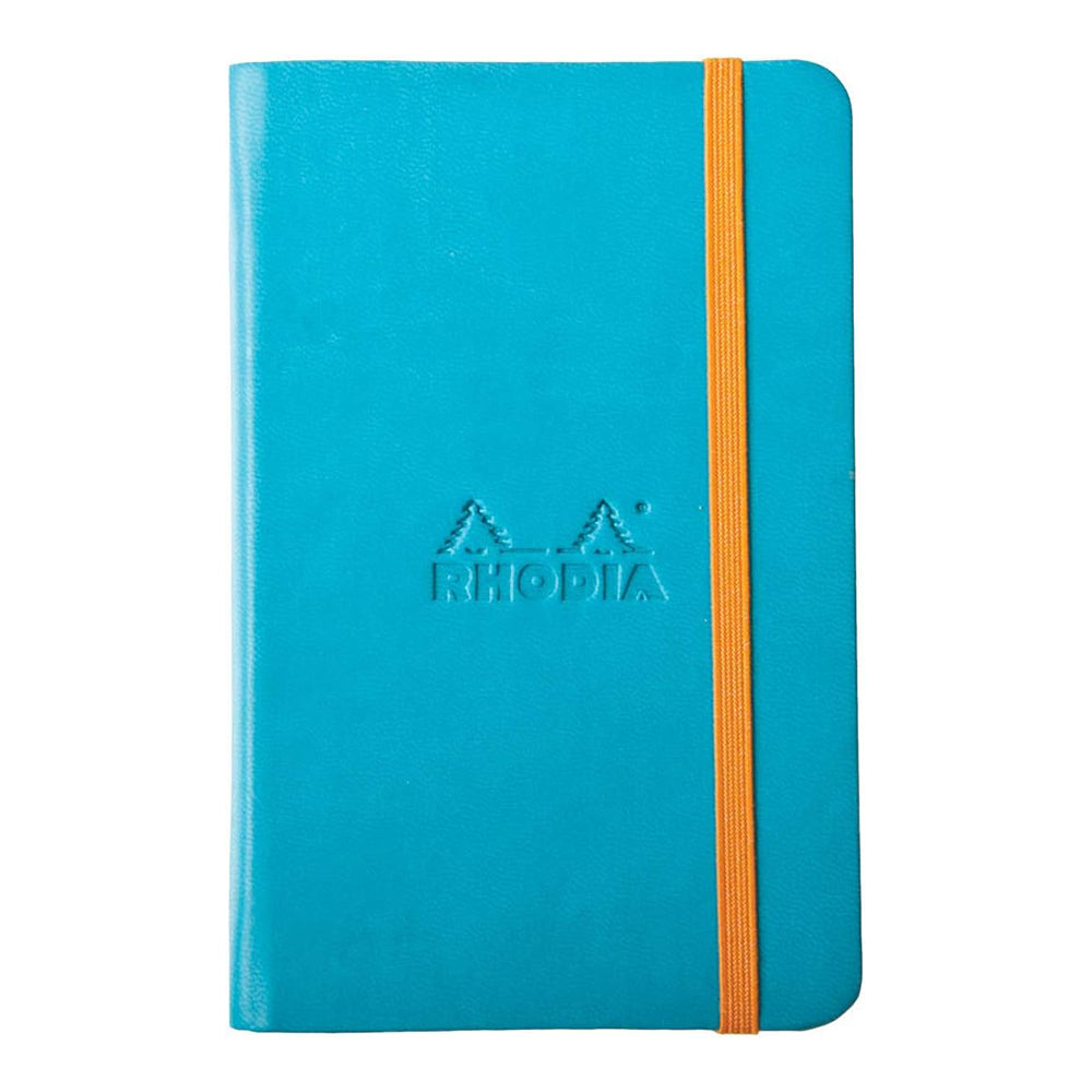 RHODIArama Webnotebook A6 Ivory Lined Hardcover-Turquoise