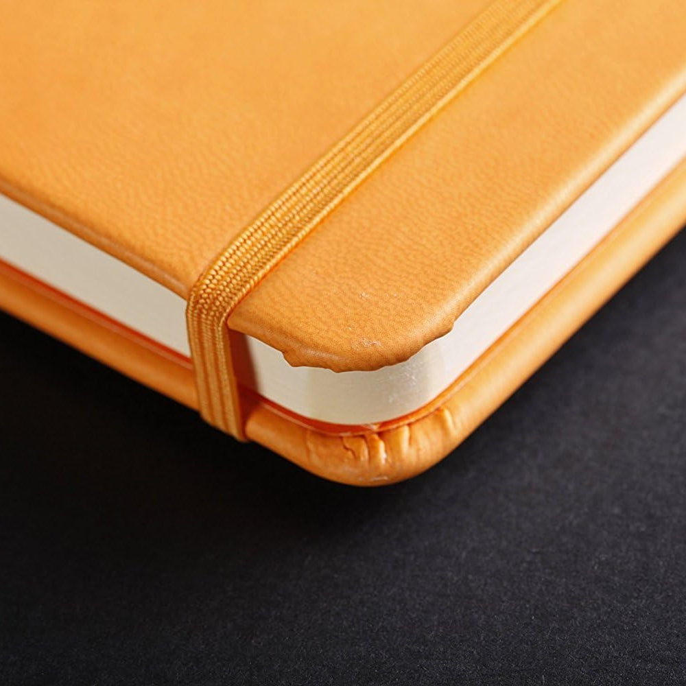 RHODIArama Webnotebook A6 Ivory Lined Hardcover-Orange