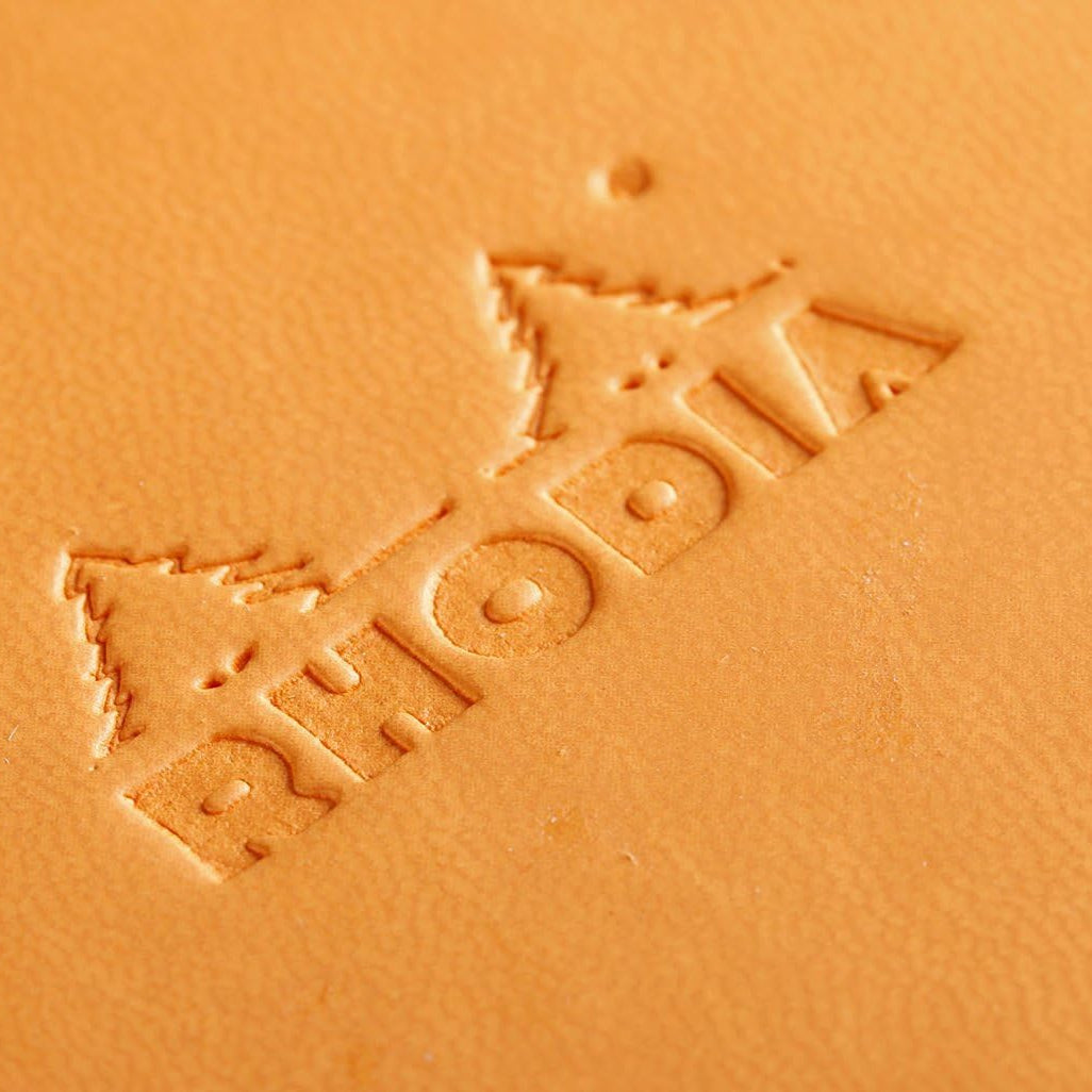 RHODIArama Webnotebook A6 Ivory Lined Hardcover-Orange