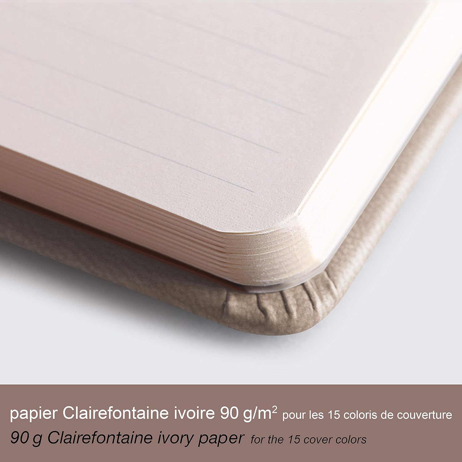 RHODIArama Webnotebook A5 Ivory Plain Hardcover-Taupe