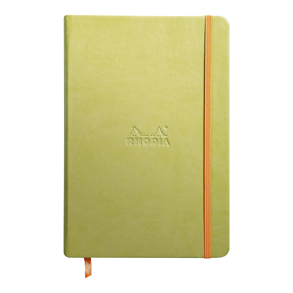 RHODIArama Webnotebook A5 Ivory Plain Hardcover-Anise Green