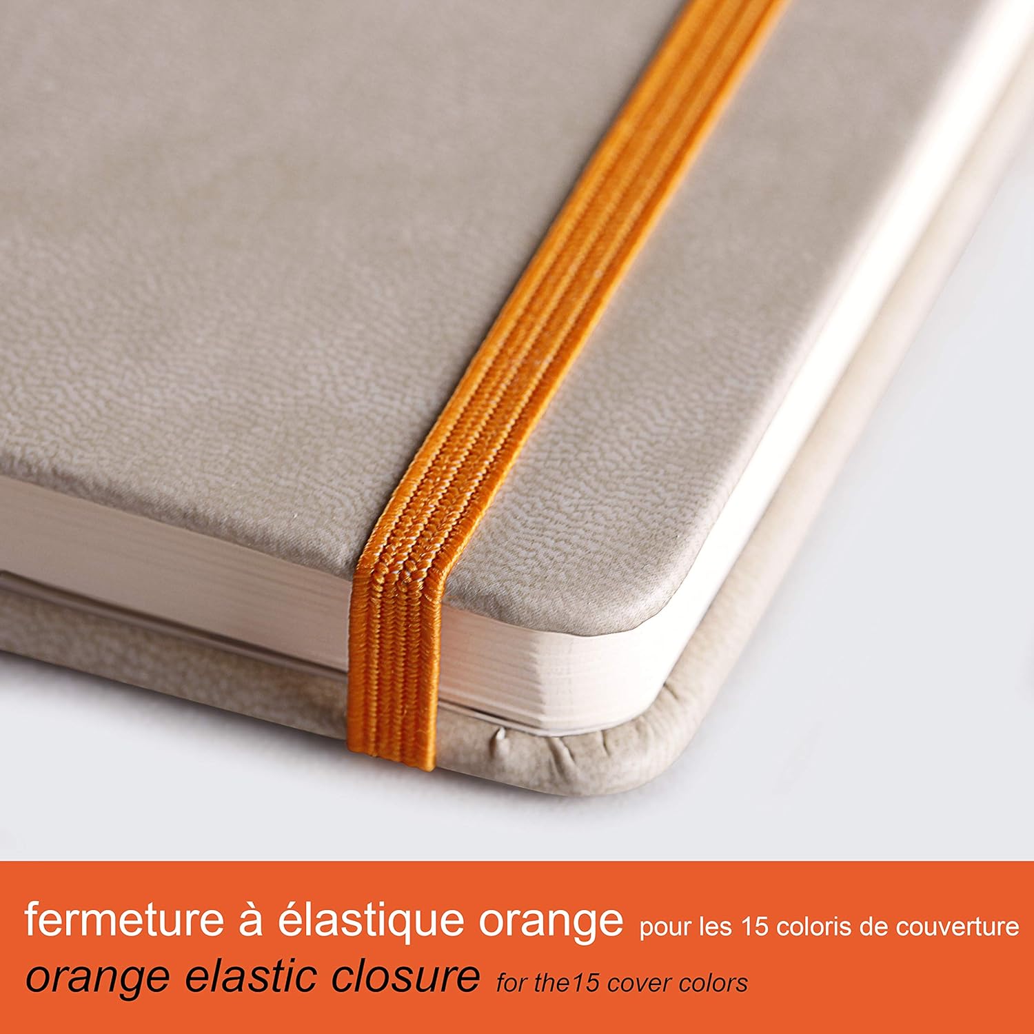 RHODIArama Webnotebook A5 Ivory Plain Hardcover-Tangerine