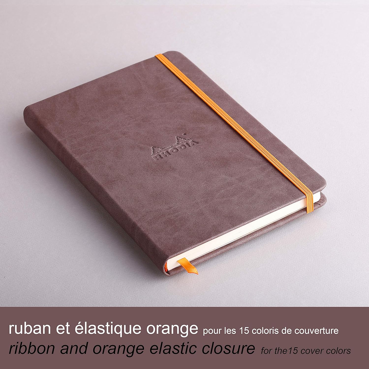 RHODIArama Webnotebook A5 Ivory Lined Hardcover-Chocolate