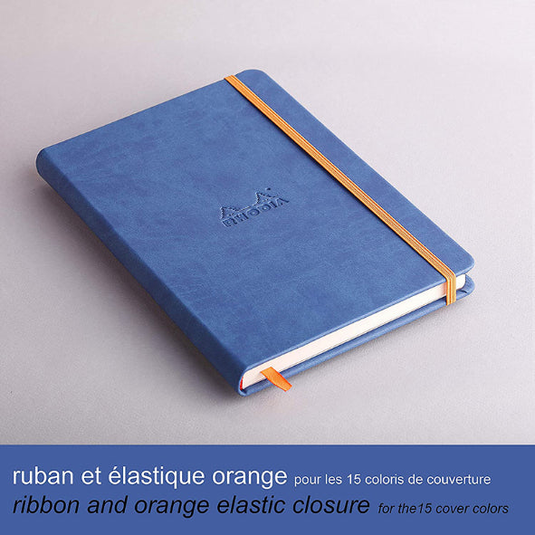 RHODIArama Webnotebook A5 Ivory Lined Hardcover-Sapphire Blue Default Title