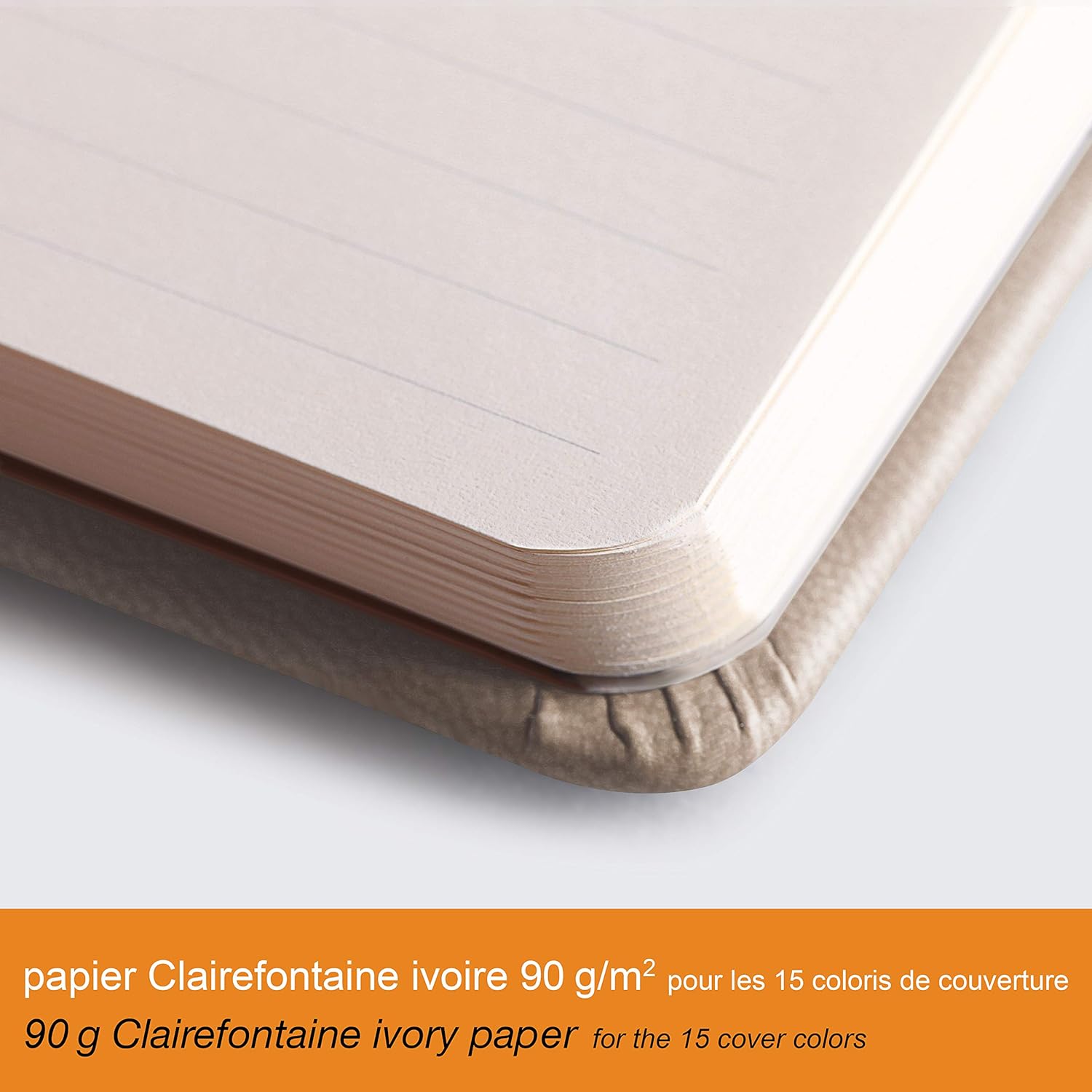 RHODIArama Webnotebook A5 Ivory Lined Hardcover-Orange