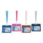 CBE Leather Card Holder 3317+Lanyard H 90x54mm 5C