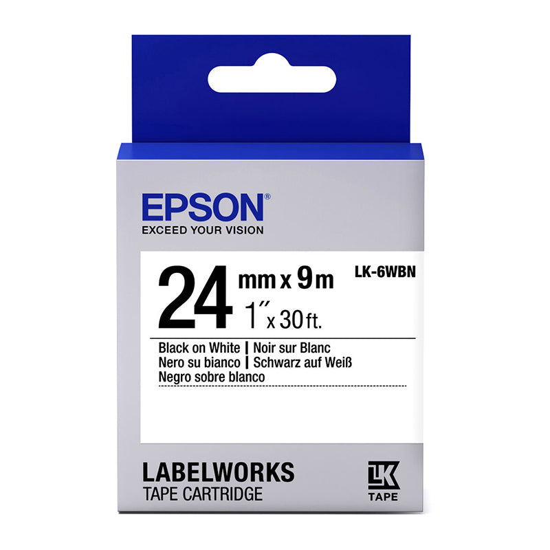 EPSON LK Tape Common 24mmx9m Black on White Default Title