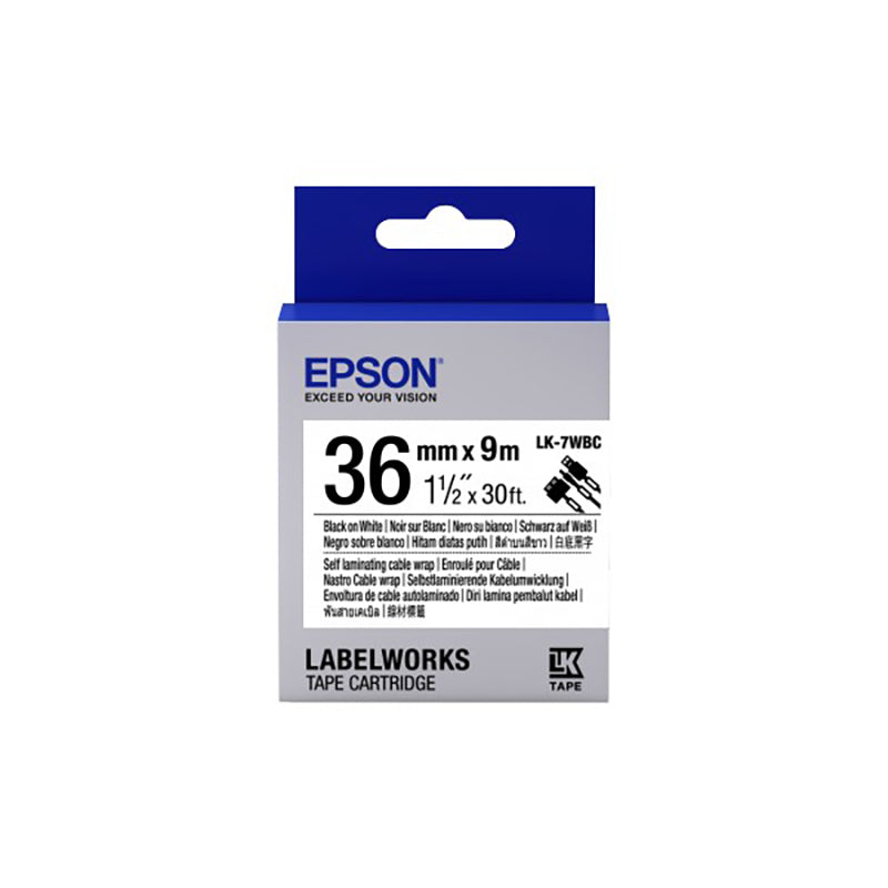 EPSON LW Tape Cover Wrap 36mmx8M Black on 1/3Wte,2 Default Title