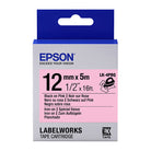 EPSON LW Tape Iron On 12mmx5M Black on Pink Default Title