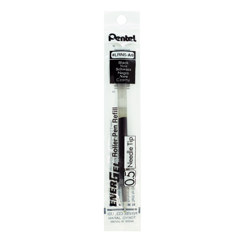 PENTEL EnerGel Refill 0.5mm-Needle Tip 0.5mm-Black