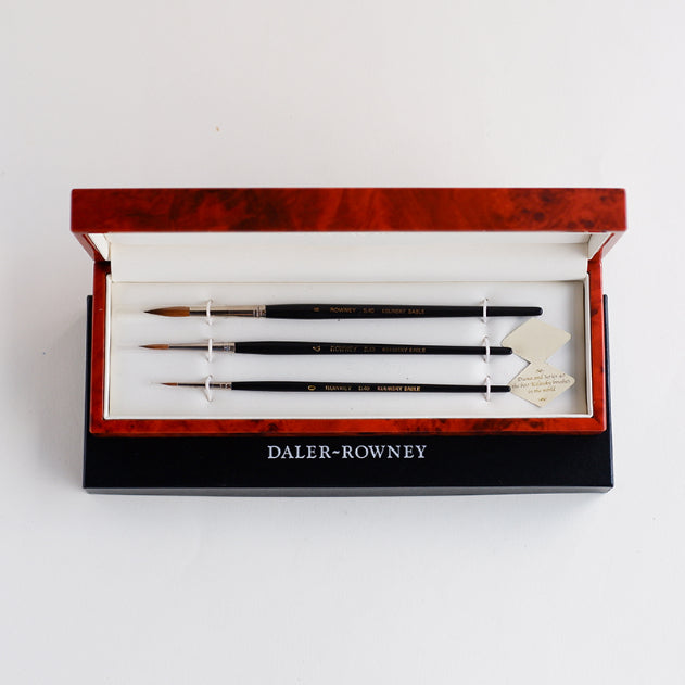 DALER ROWNEY Kolinsky Sable Brushes Wooden Box Series 40 Set