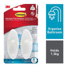 3M Command Bath Hooks BATH18 Medium 2HK+2ST