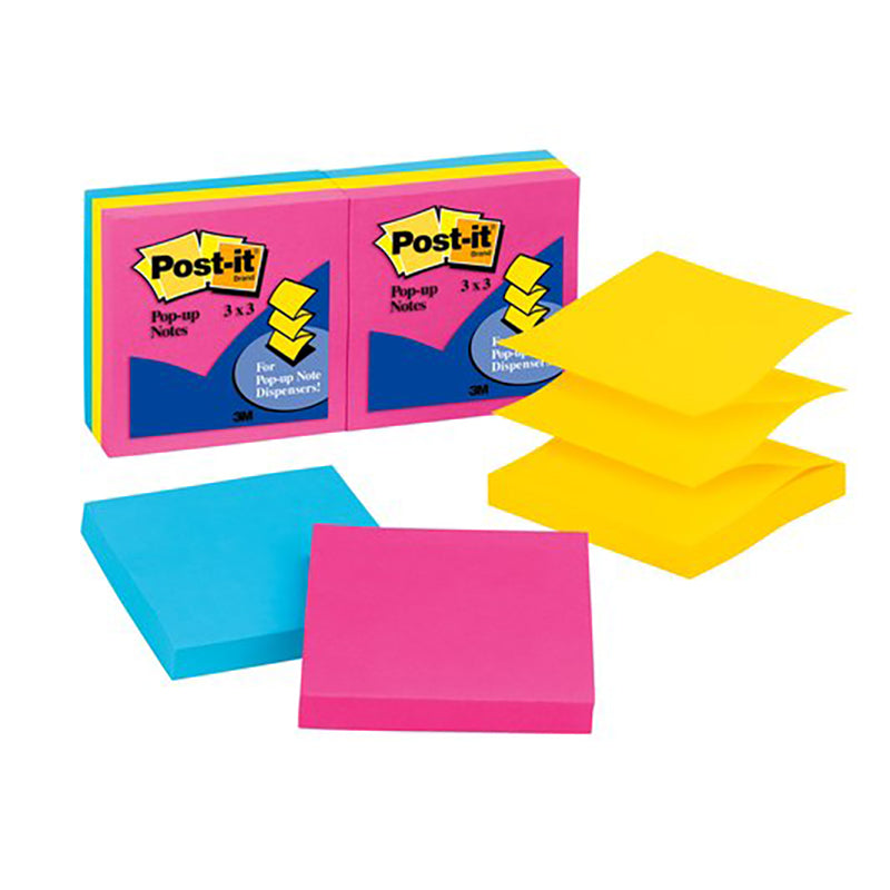3M Post-it Pop-Up Notes R330 3x3in Neon