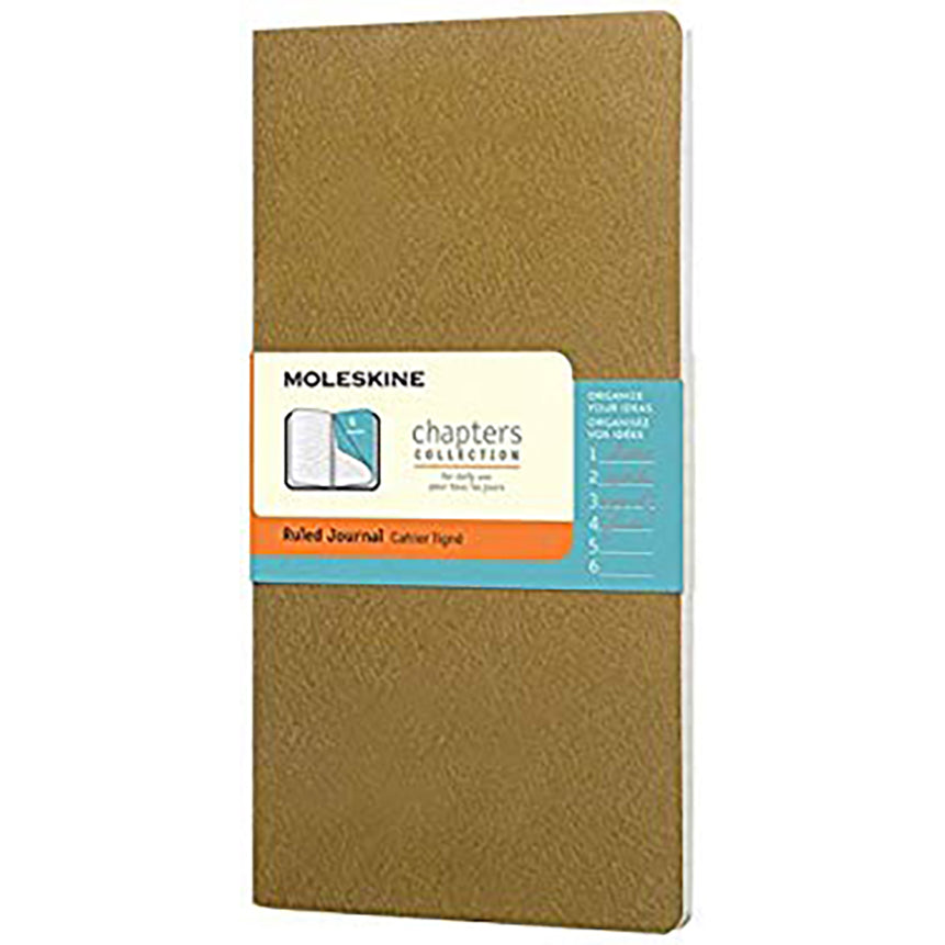 MOLESKINE Chapters Journal Slim M Ruled Tawny Oliv