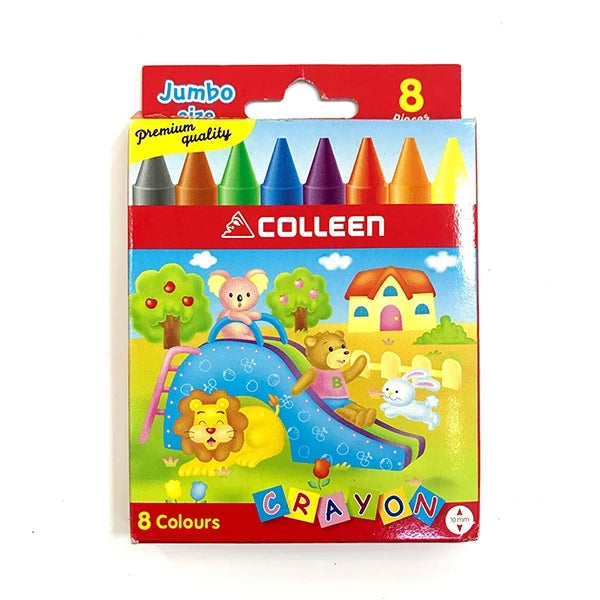 COLLEEN Wax Crayon Jumbo Rd JC-8 8 Cols