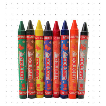 COLLEEN Wax Crayon Jumbo Rd JC-8 8 Cols