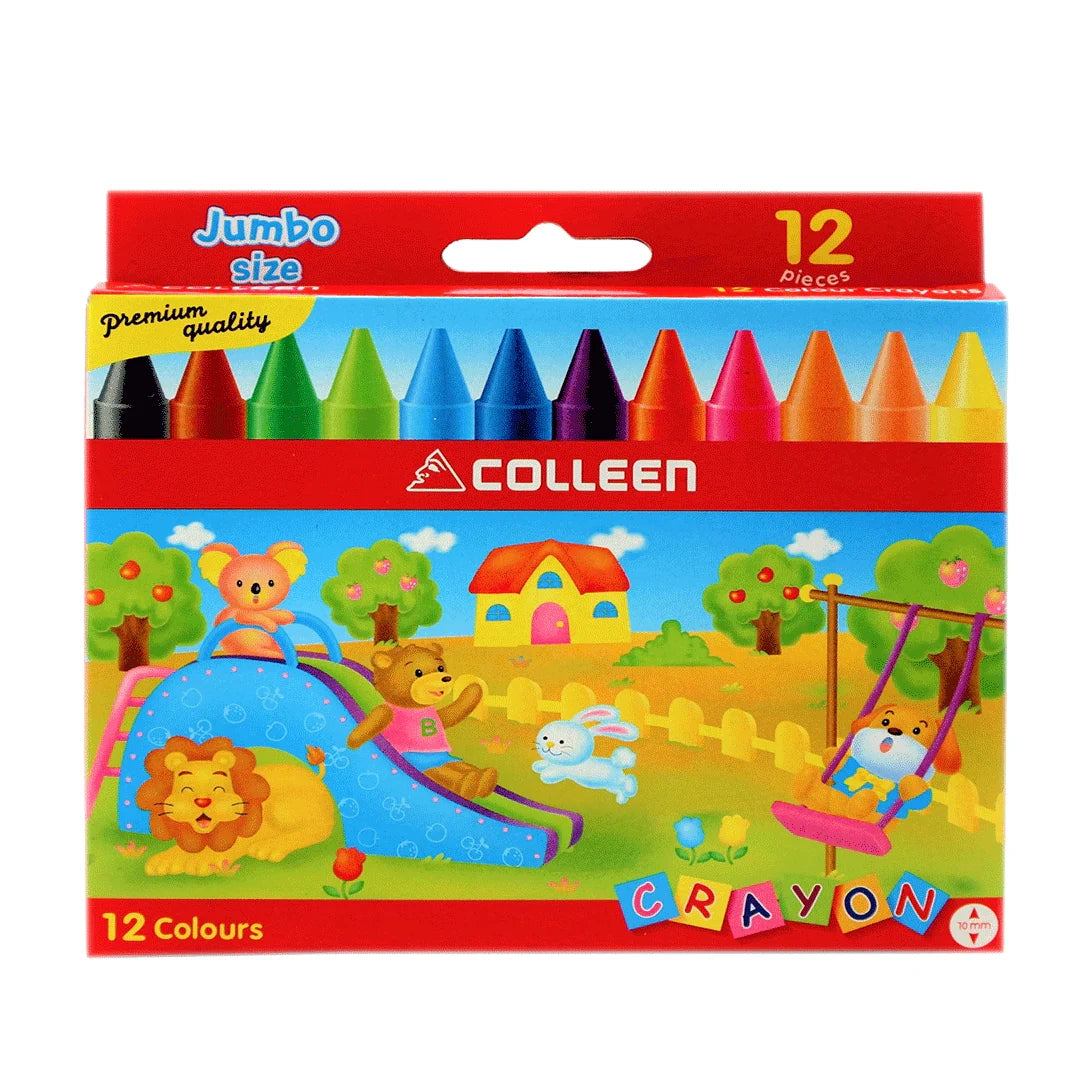 COLLEEN Wax Crayon Jumbo Rd JC-12 12 Cols